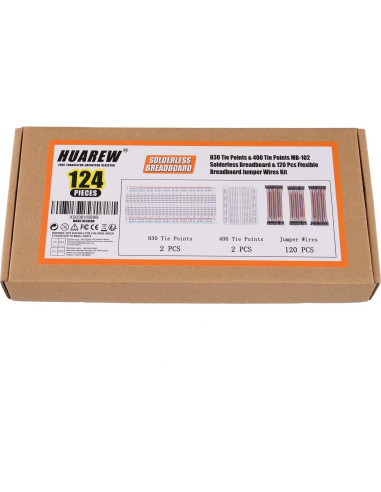 Kit Protoboard 830 y 400 Puntos + 120 Cables Puente HUAREW