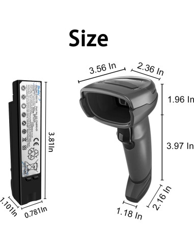 Paquete de 5 Baterías de Reemplazo 82-176890-01 para Escáner Zebra DS8100 DS8170 DS8178, 2500mAh