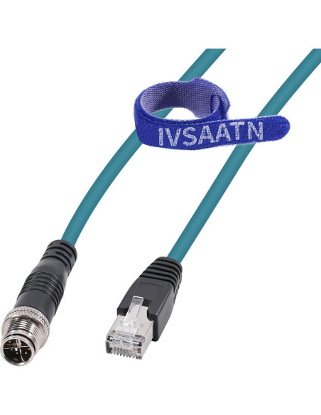 Cable Ethernet M12 8 Pin X-Code RJ45 CAT-7e 5M Azul FSJ