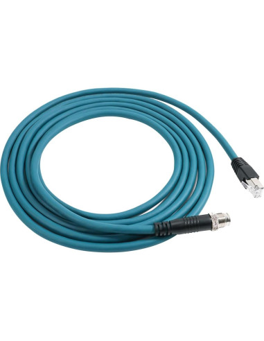 Cable Ethernet M12 8 Pin X-Code RJ45 CAT-7e 5M Azul FSJ
