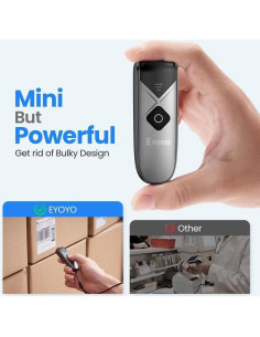 Escáner de Código de Barras Inalámbrico Eyoyo 2-Pack 2D/1D 2