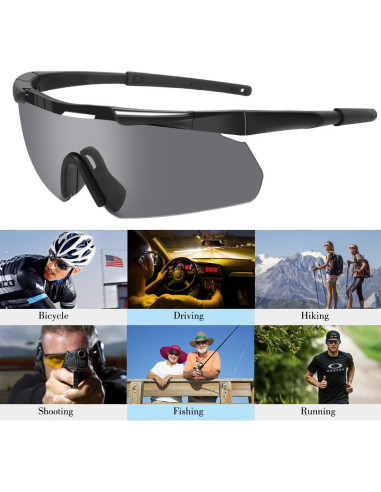 Gafas Tácticas Xaegistac 3 Lentes Intercambiables Unisex