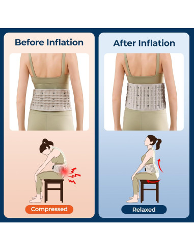 Cinturón de Soporte Lumbar HOMRELEXA Inflable Ajustable