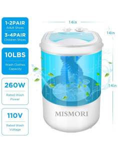 Mini Lavadora Portátil MISMORI para Zapatos y Ropa 6.35 kg 2
