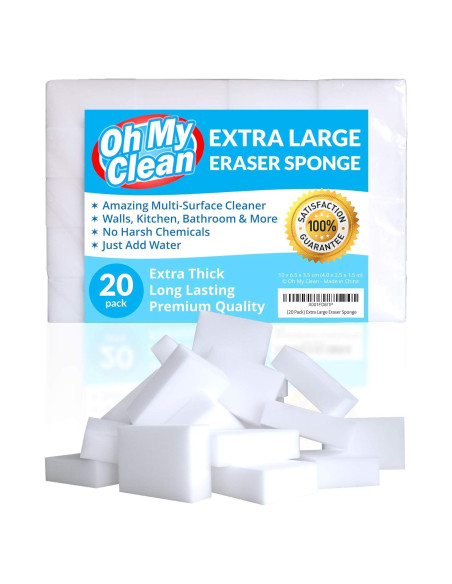Paquete de 20 Esponjas Borradoras Oh My Clean - Extra Gruesas
