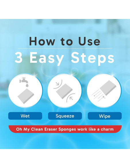 Paquete de 20 Esponjas Borradoras Oh My Clean - Extra Gruesas
