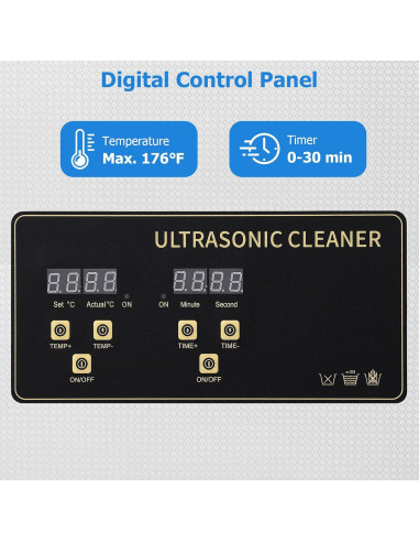 Limpiador Ultrasónico GAOMON 10L 240W Digital Acero Inoxidable