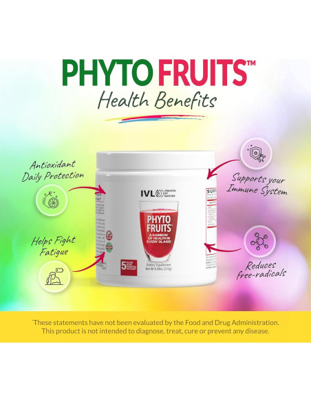 Polvo Superalimento IVL Phyto Fruits 252g - 40 Frutas + Probioticos