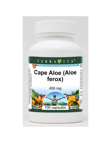 Aloe del Cabo TerraVita 450 mg 100 Cápsulas Sin Rellenos