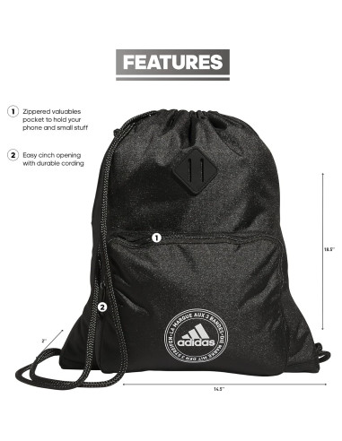 Saco adidas Classic 3S 2.0 Unisex Negro 13.5L
