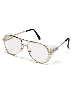 Gafas de seguridad Pyramex Pathfinder doradas con lente clara