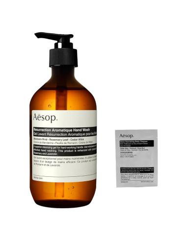 Jabón de Manos Aesop Resurrection 500mL - Limpiador Suave
