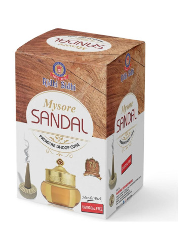 Conos de Incienso Natural RIDHI SIDHI 5 en 1 - Mogra, Sándalo, Rosa