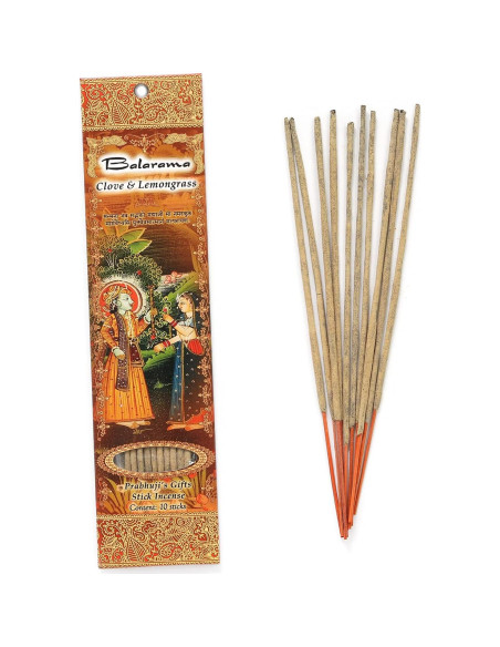 Varillas de Incienso Prabhuji's Gifts Clavo y Hierba Limón 10 Unidades