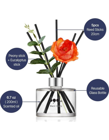 Difusor de caña 396 st. Peonía 200ml Fragancia para el hogar