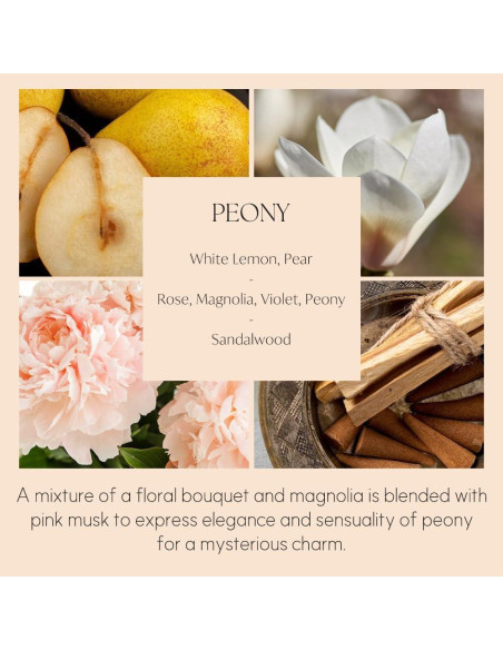 Difusor de caña 396 st. Peonía 200ml Fragancia para el hogar