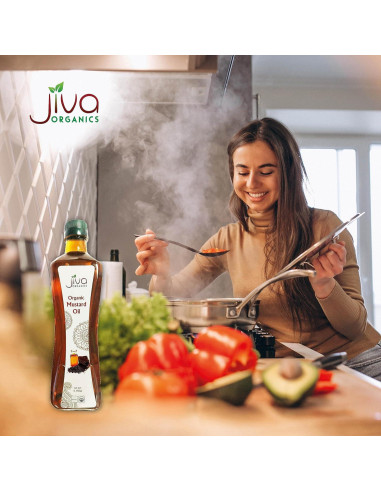 Aceite de Mostaza Orgánico Jiva Organics 1 Litro Puro