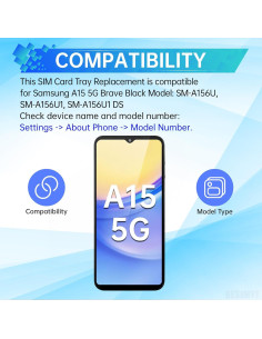 Bandeja de tarjeta SIM para Samsung Galaxy A15 5G - BESJMYT 2