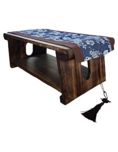 Mesa de Piso Timwooly de Madera Paulownia 60x34cm Nuez