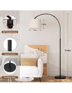 Lámpara de Pie Arqueada Ambimall 70cm con Control Remoto 2