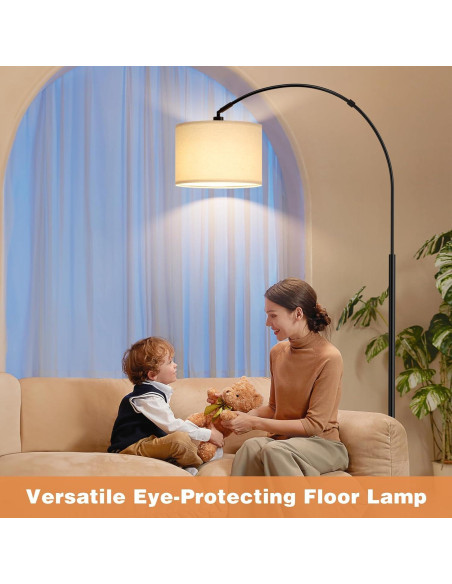 Lámpara de Pie Arqueada Ambimall 70cm con Control Remoto
