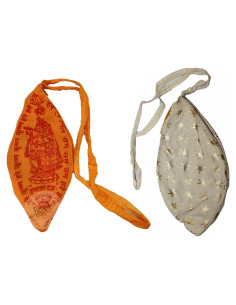 Bolsa Gaumukhi Japa Mala Algodón Hecha a Mano 25.4x22.9cm