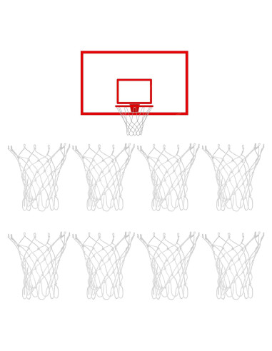 Juego de 8 Redes de Baloncesto Mini Aphumedc 28cm Nylon