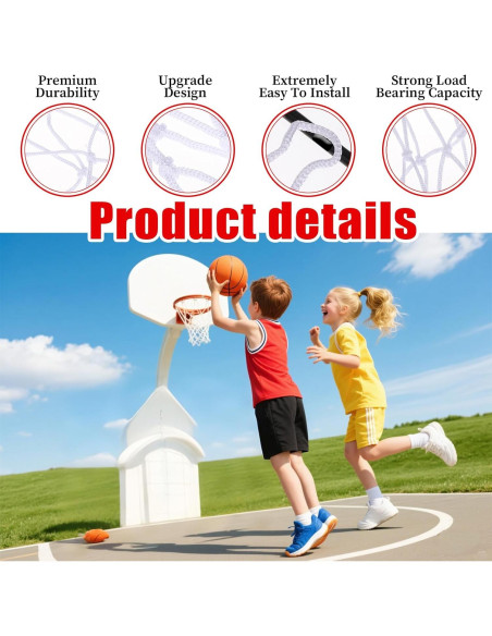 Juego de 8 Redes de Baloncesto Mini Aphumedc 28cm Nylon