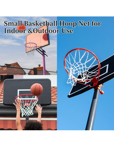 Juego de 8 Redes de Baloncesto Mini Aphumedc 28cm Nylon