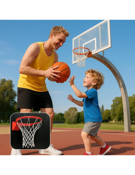 Juego de 8 Redes de Baloncesto Mini Aphumedc 28cm Nylon