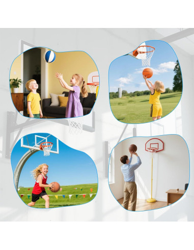 Juego de 8 Redes de Baloncesto Mini Aphumedc 28cm Nylon