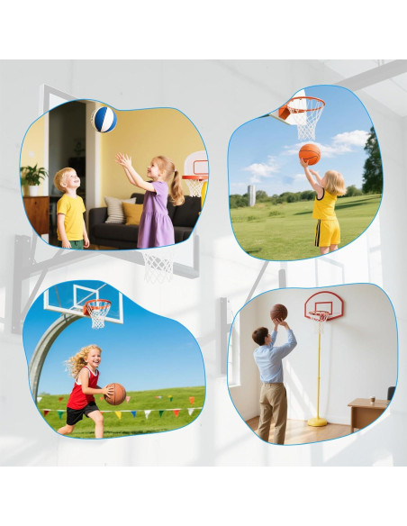 Juego de 8 Redes de Baloncesto Mini Aphumedc 28cm Nylon