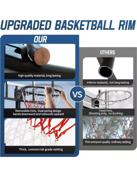 Aro de Baloncesto Airjam 18" Montaje en Pared Acero Resistente