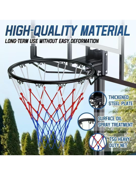 Aro de Baloncesto Airjam 18" Montaje en Pared Acero Resistente
