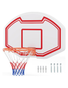 Aro de Baloncesto Montado en Pared Goplus 91x61cm con Red
