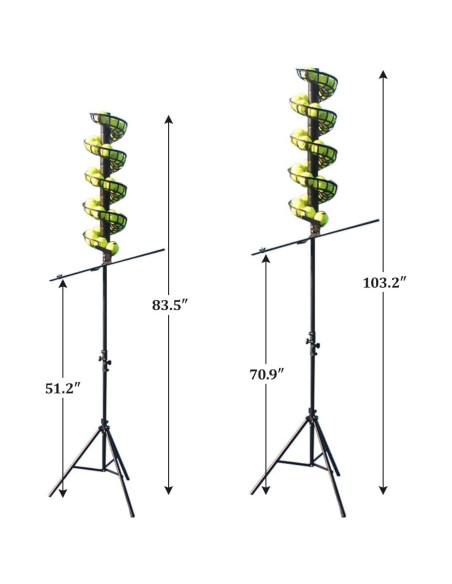 Máquina de Caída de Pelotas de Tenis AnEssOil 33 Pelotas