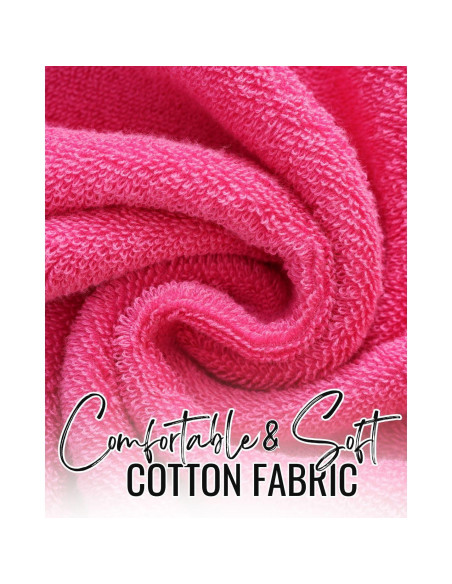 Toalla de Tenis Bordada CybGene Rosa Fucsia 33.7x18.9cm