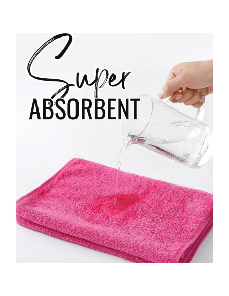 Toalla de Tenis Bordada CybGene Rosa Fucsia 33.7x18.9cm