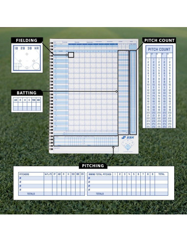 Libro Oficial de Puntuación SSK 50 Juegos Béisbol + Softbol