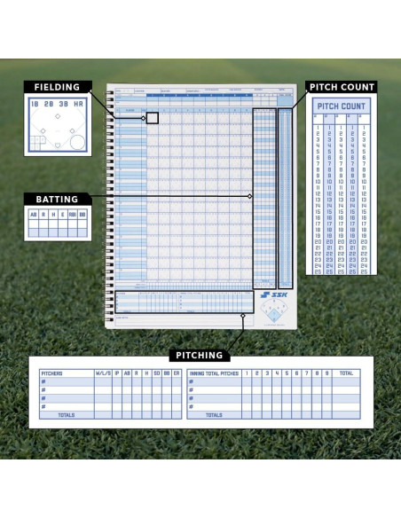 Libro Oficial de Puntuación SSK 50 Juegos Béisbol + Softbol