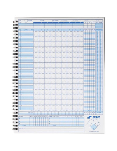Libro Oficial de Puntuación SSK 50 Juegos Béisbol + Softbol