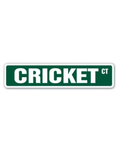 Señal de Calle Cricket SignMission 61x15 cm Interior/Exterior