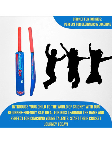 Set de Cricket de Plástico Bratla - Bate, Pelota y Bolsa Azul