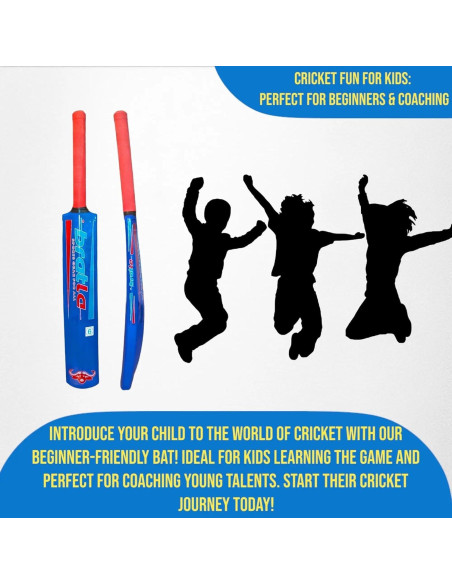 Set de Cricket de Plástico Bratla - Bate, Pelota y Bolsa Azul