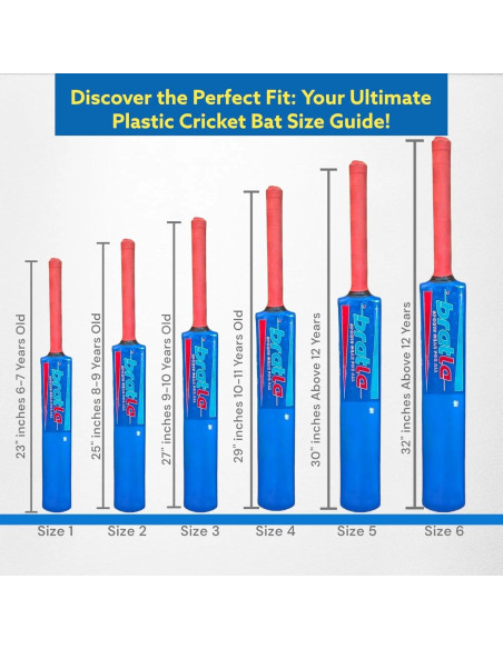 Set de Cricket de Plástico Bratla - Bate, Pelota y Bolsa Azul