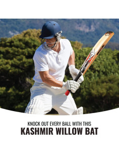 Bate de Cricket de Madera Sportaxis Kashmir Willow 95cm 2