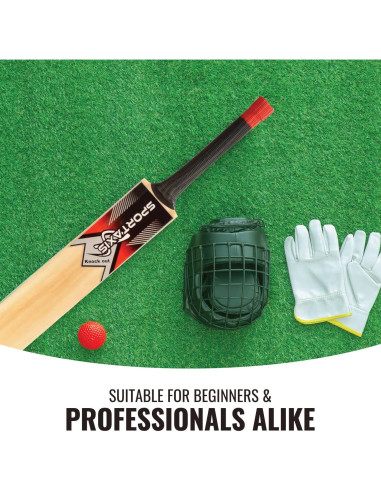 Bate de Cricket de Madera Sportaxis Kashmir Willow 95cm