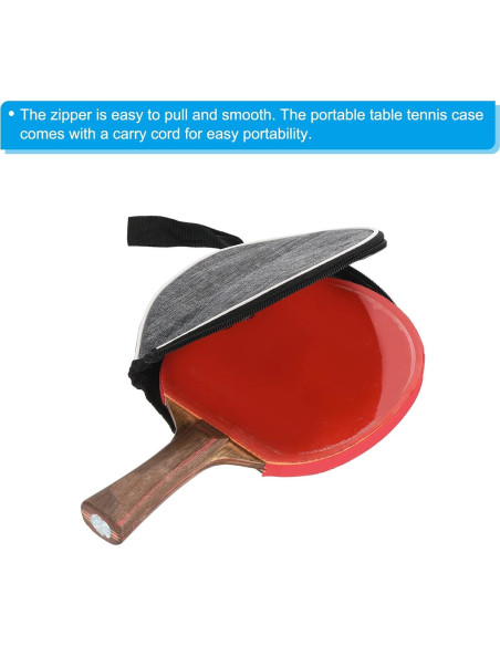 Funda para Palas de Ping Pong PATIKIL - Paquete de 2, Gris