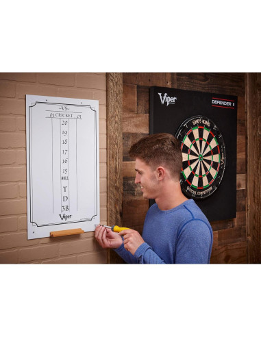 Tablero de Pizarra Blanca Viper para Dardos Cricket y 01