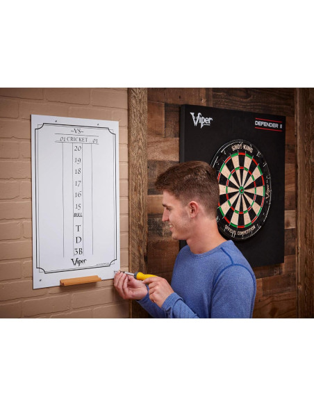 Tablero de Pizarra Blanca Viper para Dardos Cricket y 01